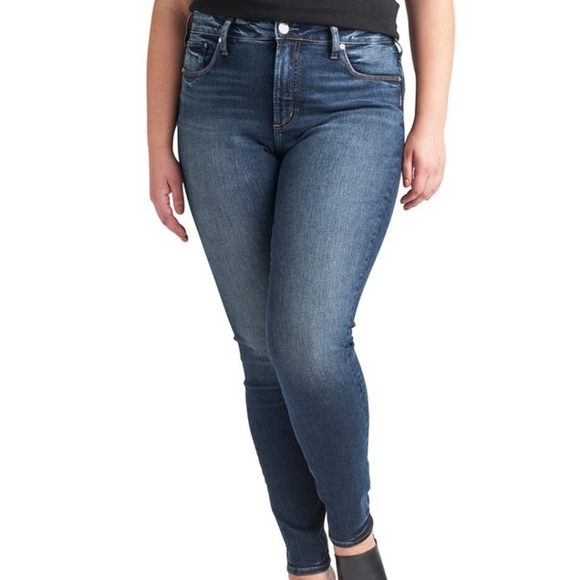 Silver avery skinny boot jeans - medium indigo